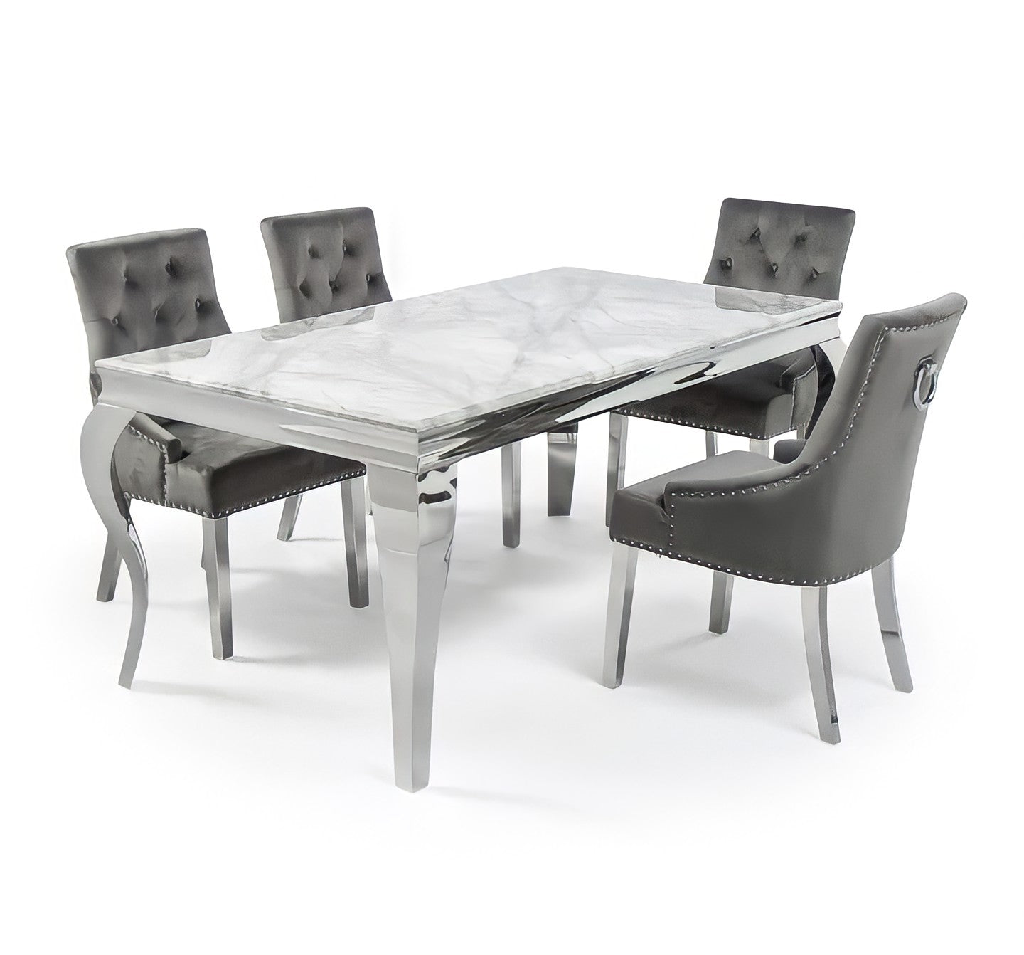 Louis dining table shop and 6 chairs