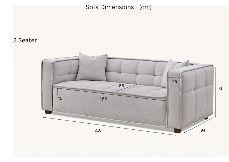 Murray Sofa Range In Putty Boucle Fabric