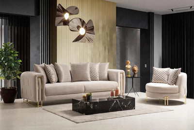Sydney Sofas Suite Sets in Luxury Cream Velvet