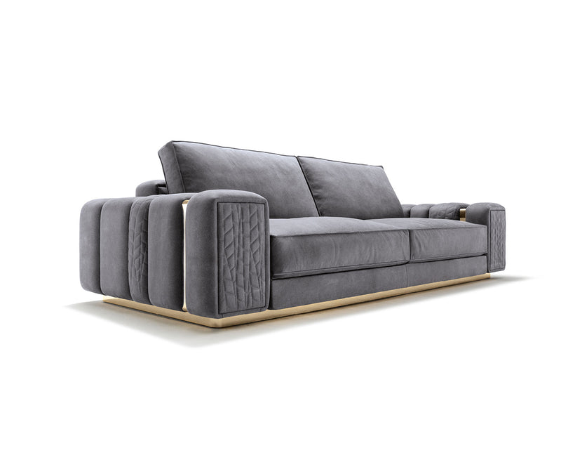 Dallas Modern Sofas in Luxury Dark Grey