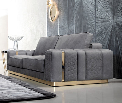 Dallas Modern Sofas in Luxury Dark Grey