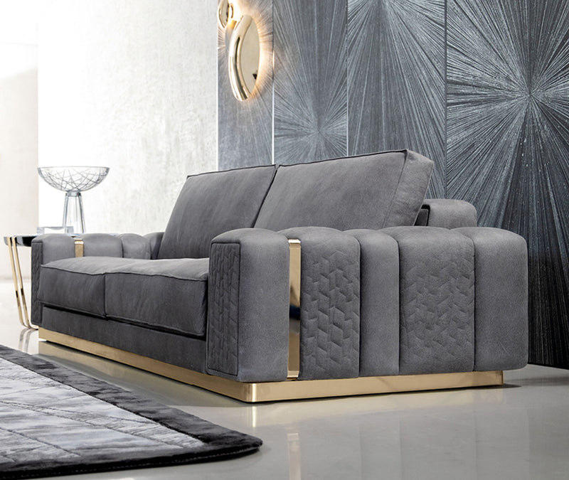 Dallas Modern Sofas in Luxury Dark Grey