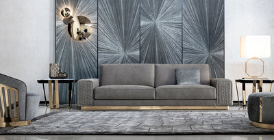 Dallas Modern Sofas in Luxury Dark Grey