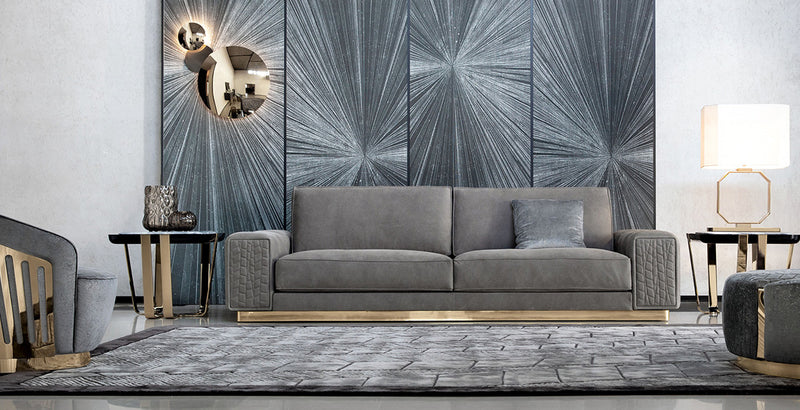 Dallas Modern Sofas in Luxury Dark Grey