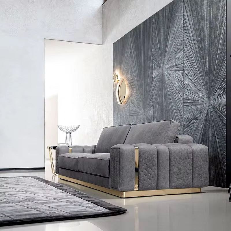 Dallas Modern Sofas in Luxury Dark Grey