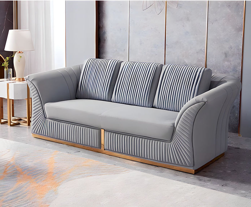 Manhattan Sofa Set in Luxury Grey Velvet