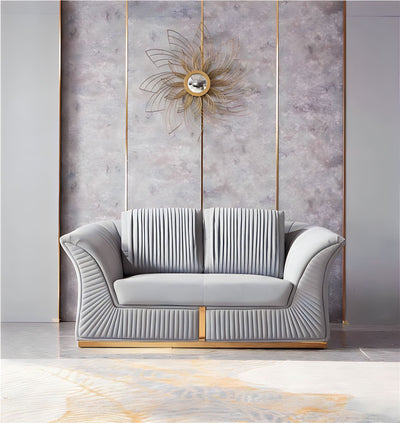 Manhattan Sofa Set in Luxury Grey Velvet