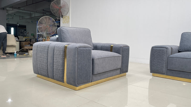 Dallas Modern Sofas in Luxury Dark Grey