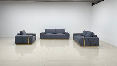 Dallas Modern Sofas in Luxury Dark Grey