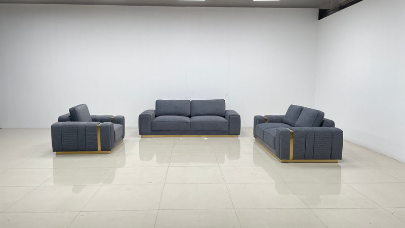 Dallas Modern Sofas in Luxury Dark Grey