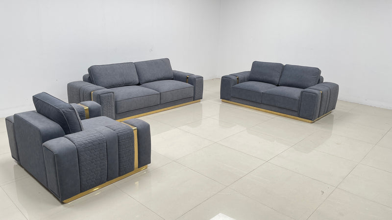 Dallas Modern Sofas in Luxury Dark Grey