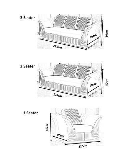 Manhattan Sofa Set in Luxury Grey Velvet