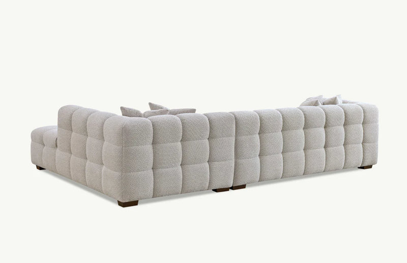 The Bubble Boucle Corner Sofa in Luxury Ivory Boucle Upholstery