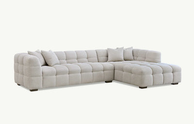 The Bubble Boucle Corner Sofa in Luxury Ivory Boucle Upholstery
