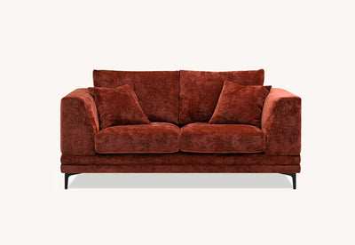 Lenox Sofa Range In Rust Velvet