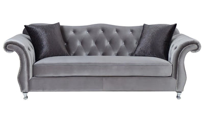 The New Chesterfield Sofas Sets in Luxury Grey Velvet - Xmas Delivery