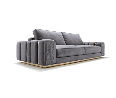 Dallas Modern Sofas in Luxury Dark Grey