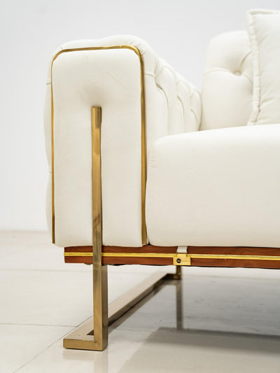 Antalya Sofa Set in Luxury Light  Cream Velvet