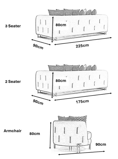 sydney sofa 3 seater back