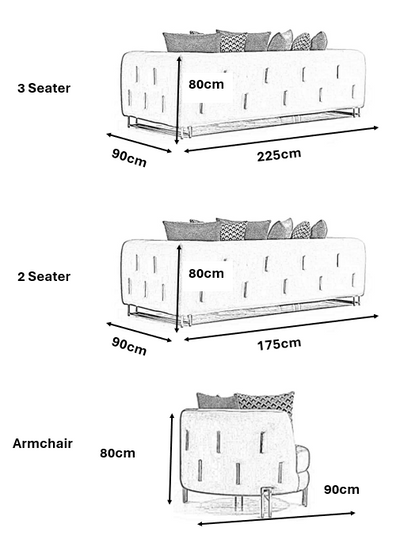 Sydney Sofas Suite Sets in Luxury Cream Velvet