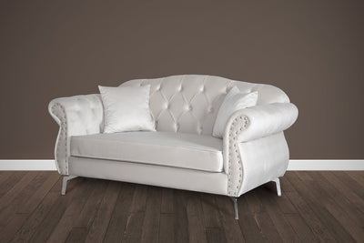 Chesterfield Sofas in Cream Velvet 2 Seater