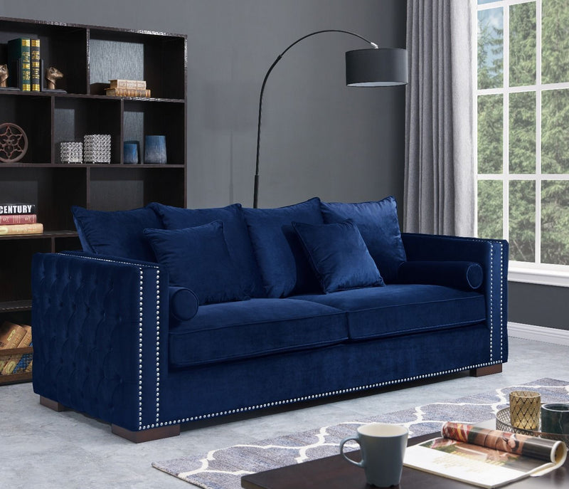 Moscow Sofas Sets in Luxury Navy Blue Velvet