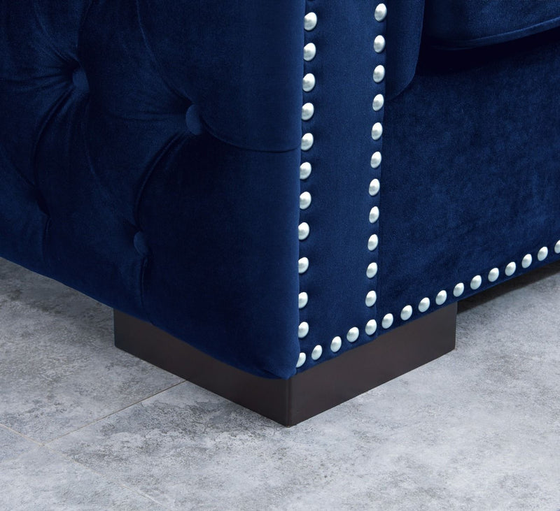 Moscow Sofas Sets in Luxury Navy Blue Velvet