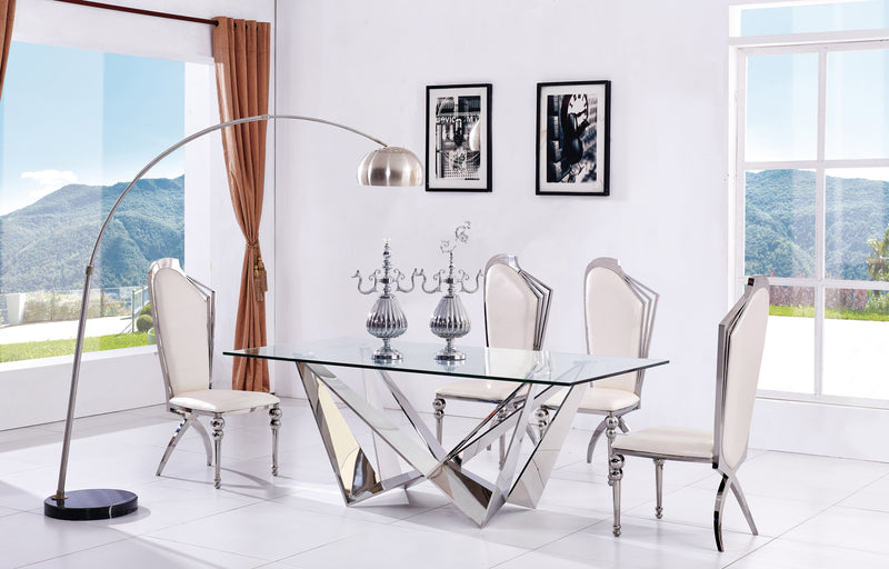 Luxury Glass Top Dining Table (200cm)