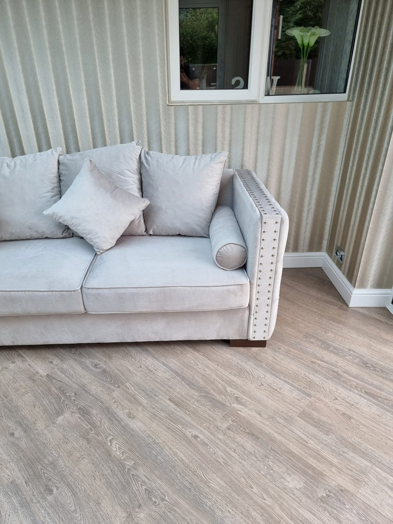 Moscow Corner Sofa in cream velvet