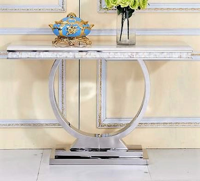 The Arianna Console Tables (160cm) - In Cream Marble Top