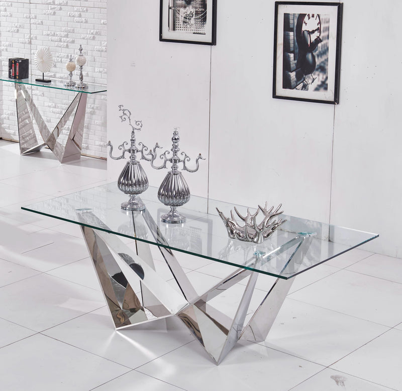 Clear Glass Coffee Table (130cm)