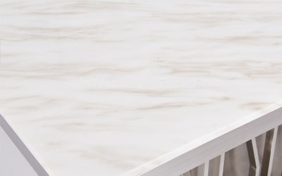 The Julianne Coffee Table (110CM) in CREAM MARBLE TOP