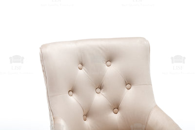 Chelsea Cream Velvet tufted back Studded Lion Head Barstools Chairs