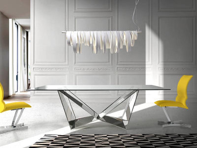 Luxury Glass Top Dining Table (200cm)