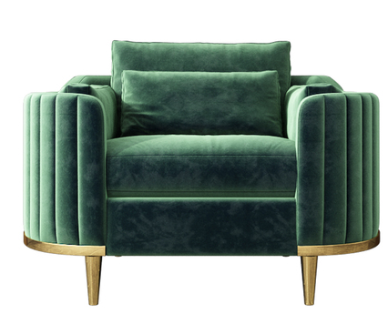 Brooklyn Green Velvet sofas 1 seater