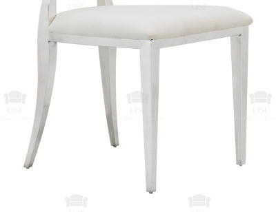 Hampton Luxury Italian Style Dining Chairs - Cream Velvet