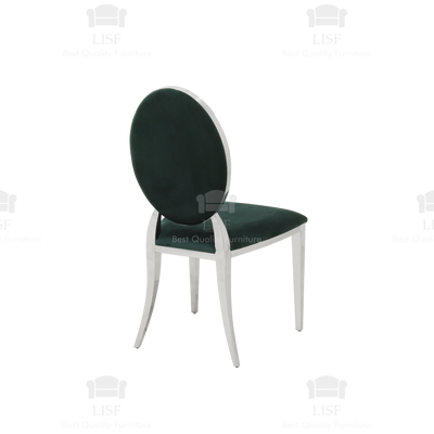 Hampton Luxury Italian Style Dining Chairs - Green Velvet