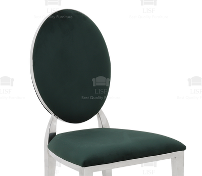 Hampton Luxury Italian Style Dining Chairs - Green Velvet