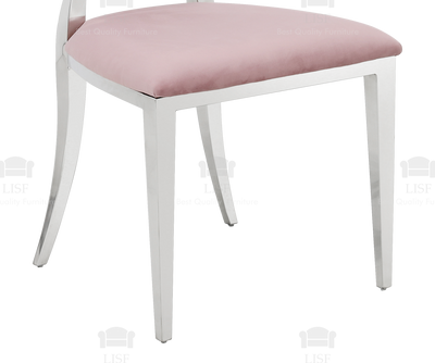 Hampton Luxury Italian Style Dining Chairs - Pink Velvet
