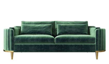 Brooklyn Green Velvet sofas 3 Seater