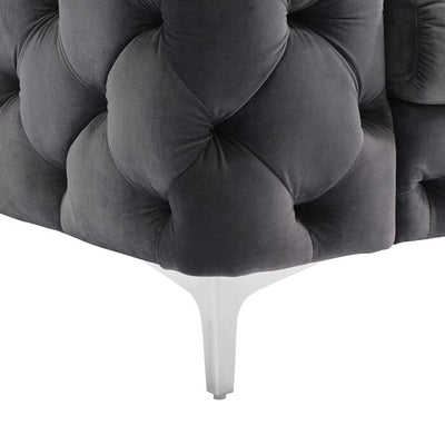 Chesterfield Sofas Sets in Grey Velvet