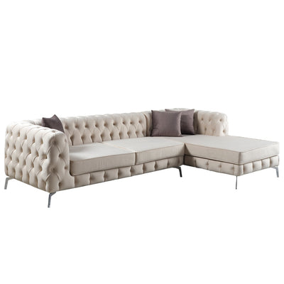 The Rocky Chesterfield Cream Corner Sofa