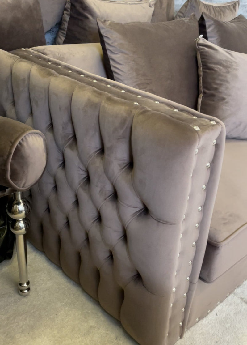 The Moscow Sofas Sets in Luxury Dark Mink Velvet