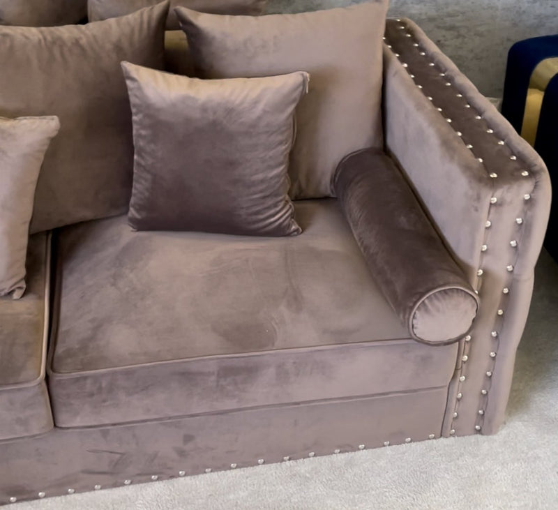 The Moscow Sofas Sets in Luxury Dark Mink Velvet