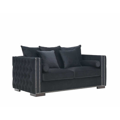 Moscow Sofas Sets in Luxury Black Velvet