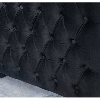 Moscow Sofas Sets in Luxury Black Velvet