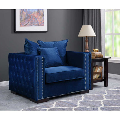 Moscow Sofas Sets in Luxury Navy Blue Velvet