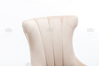 Montpellier Lion Head Dining Chair in luxury Cream Velvet