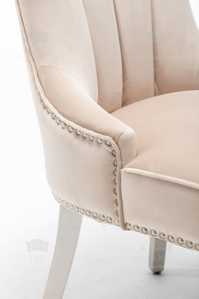 Montpellier Lion Head Dining Chair in luxury Cream Velvet