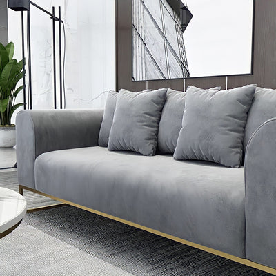 Larissa Sofas Sets in Luxury Grey Velvet